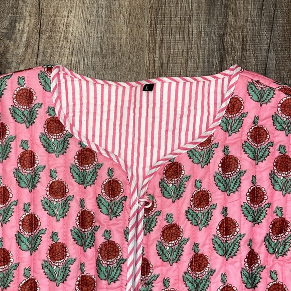 Quilted Jacket Short Kimono - Picture 2 of 9